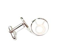 Boutons de manchette, Symbole Dynamique Du Taureau, Ligne De Nébuleuse, Flux De Particules, Douze Signes Du Zodiaque Du Taureau, Boucle De Manchette Porte-Bonheur Personnalisée, Accessoire De Chemis