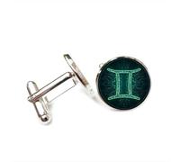 Boutons de manchette, Symbole Gémeaux, Avenir, Carte De Chance, Cadeau Pour Un Ami, Douze Signes Du Zodiaque, Boucle De Manchette Personnalisée, Accessoire De Chemise, Cadeau Pour Père, Mari, Fête
