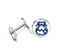 Boutons de manchette, Symbole Mystérieux D'Auréole, Intrication Quantique, Verseau, Douze Signes Du Zodiaque, Boucle De Manchette Personnalisée, Accessoire De Chemise, Cadeau Pour Comptable, Patron