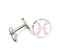 Boutons de manchette, Symbole Poissons, Mode, Intrication Quantique, Chance, Cadeau Pour Un Ami, Douze Signes Du Zodiaque Poissons, Boucle De Manchette Personnalisée, Accessoire De Chemise, Cadeau Po