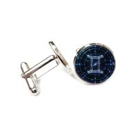 Boutons de manchette, Symbole Simple De Science-Fiction, Topologie D'Une Carte Stellaire En Métal, Balance (Douze Signes Du Zodiaque), Boucle De Manchette, Accessoire De Chemise, Cadeau Pour Comptabl