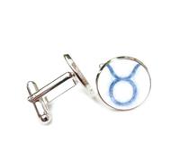 Boutons de manchette, Taureau, Nébuleuse Cosmique, Intrication Quantique, Les Douze Signes Du Zodiaque Du Taureau, Boucle De Manchette Porte-Bonheur Personnalisée, Accessoire De Chemise, Cadeau Pour