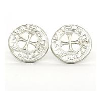 Boutons de Manchette Templiers - Fait à la Main en Etain - Fabrication Française