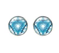 Boutons de manchette tendance Iron Man Arc Reacteur Tony Stark Arc Reactor Comics Hero Glass Dome Boutons de manchette faits main Bijoux Boutons de manchette Cadeau de Saint-Valentin