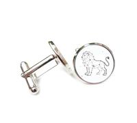 Boutons de manchette, Topologie Dimensionnelle Des Étoiles De La Nébuleuse Du Lion, Signe Du Zodiaque Lion (Douze Signes), Boucle De Manchette Personnalisée, Accessoire De Chemise, Cadeau Pour Comp