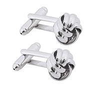 Boutons de manchette torsadés classiques en alliage pour homme et marié, m, comme décrit, Comme décrit