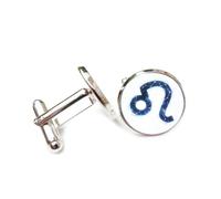 Boutons de manchette, Totem Abstrait Original Du Lion, Intrication Quantique, Signes Du Zodiaque Lion, Boucle De Manchette Personnalisée, Accessoire De Chemise, Cadeau Pour Comptable, Patron, Affaire