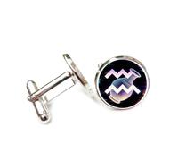 Boutons de manchette, Totem Bouteille À Lignes De Balayage, Style Art De La Faille, Verseau (Douze Signes Du Zodiaque), Boucle De Manchette Personnalisée, Accessoire De Chemise, Cadeau Pour Comptabl