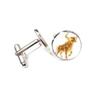 Boutons de manchette, Totem De Bétail Puissant, Flux De Particules Dynamique, Taureau, Douze Signes Du Zodiaque, Boucle De Manchette Porte-Bonheur Personnalisée, Accessoire De Chemise, Cadeau Pour C