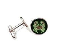 Boutons de manchette, Totem De Crabe, Jointures De Ligne, Style Circuit Imprimé, Cancer, Douze Signes Du Zodiaque, Boucle De Manchette, Accessoire De Chemise, Cadeau Pour Comptable, Patron, Affaires,