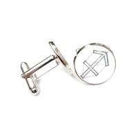 Boutons de manchette, Totem Étoile Flèche Creuse, Topologie Céleste, Sagittaire, Douze Signes Du Zodiaque, Boucle De Manchette Personnalisée, Accessoire De Chemise, Cadeau Pour Comptable, Patron,