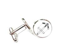 Boutons de manchette, Totem Étoile Flèche En Métal, Topologie Du Ciel, Sagittaire, Douze Signes Du Zodiaque, Boucle De Manchette Personnalisée, Accessoire De Chemise, Cadeau Pour Comptable, Patron