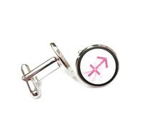Boutons de manchette, Totem Étoile Rouge, Flux De Particules Dynamique, Sagittaire, Douze Signes Du Zodiaque, Boucle De Manchette Personnalisée, Accessoire De Chemise, Cadeau Pour Comptable, Patron,