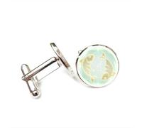 Boutons de manchette, Totem Poissons En Pixel Art, Projection Holographique, Porte-Bonheur, Douze Signes Du Zodiaque Poissons, Boucle De Manchette Personnalisée, Accessoire De Chemise, Cadeau Pour Co