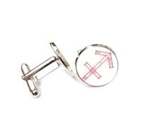 Boutons de manchette, Totem Spatial Flèche Rose, Topologie Céleste, Sagittaire, Douze Signes Du Zodiaque, Boucle De Manchette Personnalisée, Accessoire De Chemise, Cadeau Pour Comptable, Patron, Af