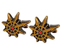 Boutons de manchette Warhammer 40 000 Symbole du Chaos - Sous licence officielle - Bijoux en métal de qualité supérieure pour hommes, fans et collectionneurs