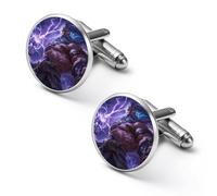 Boutons de manchette Zeus1, dieu du tonnerre, mode et humour. Accessoires de chemise pour homme, parfaits pour les affaires ou un mariage.