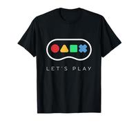 Boutons de Manette Classiques Let's Play Gamer Life T-Shirt