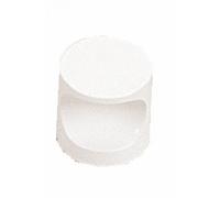 Boutons de meuble à encoche n°4 aluminium blanc-diamètre 20mm MOD