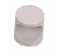 Boutons de meuble à encoche n°4 aluminium gris clair-diamètre 25mm MOD