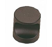 Boutons de meuble à encoche n°4 aluminium noir-diamètre 25mm MOD