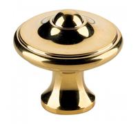 Boutons de meuble Lyonnais en laiton vieilli-diamètre 28mm DUBOIS