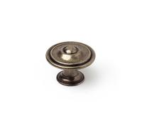 Boutons de meuble Rond zamak laitonné H.26 x l.35 x P.35 mm - Lot de 4