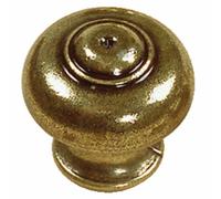 Boutons de meuble rustiques zamak - vieux bronze - diamètre 30 mm METAKOR