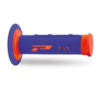 boutons de motocross enduro Progrip 791 double densité orange fluo/bleu