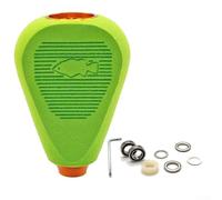 Boutons de moulinet de pêche modifiés en EVA pour Daiwa DRT CQ200 & Tatula 300, style tonnerre géant, 50,5 x 35 mm, 10,6 g, 1 jeu (vert/rouge/noir) (vert doré)