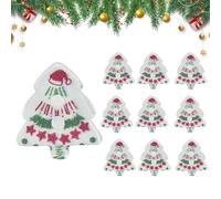 Boutons de Noël | 10 pièces en forme d'arbre de décoration en forme d'aiguille | Accessoires de bricolage de Noël en acrylique 2D, pour adultes automne femmes hommes bas vêtements