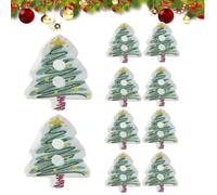 Boutons de Noël | 10 pièces en forme d'arbre en forme d'aiguilles | Décorations de Noël en acrylique 2 dimensions - Pour décorer les vêtements des , des adultes, des femmes, des hommes