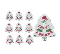 Boutons De Noël Pour Bricolage | 10 Pièces Décoration En Forme d'Arbre - 2D Acrylique Fournitures d'Artisanat de Noël,pour Adultes Femmes Hommes Décoration Vêtements des Vacances