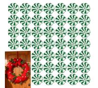 Boutons De Noël Pour L Artisanat - 50 Pièces De Fournitures De Décoratives Et Rondes - 4 Trous Boutons en Résine Canne de Noël Artisanaux,pour Femmes à la Maison pour la Réparation et le Projet