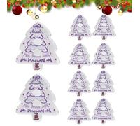 Boutons de Noël pour l'artisanat | 10 pièces en forme d'arbre de décoration en forme d'aiguille | Décorations de Noël en acrylique 2 dimensions | Pour adultes automne femmes hommes bas vêtements