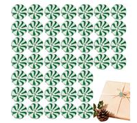 Boutons de Noël pour le Bricolage | 50 Pièces Rondes de Remplacement | 4 Trous Boutons en Résine à Rayures Candy | Po aison Fêtes Projet Pulls