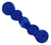 Boutons de noeud chinois traditionnels en coton | Multicolore for pull écharpe cardigan cape manteau haussement d'épaules(Blue)
