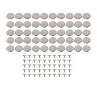 Boutons de Pantalon de Remplacement en Métal Réglable sans Couture Amovible 50 Ensembles en Acier Inoxydable Motif Fleur 17mm Argent avec Vis en Fer PH Pointu pour Pantalons