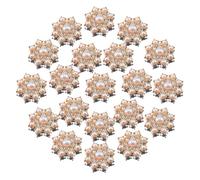 Boutons De Perles Pour Vêtements - Les Boutons De Perles Inspirent La Créative, Tige Ďe Bouton Đe Ṕerles Au Dos, Cœurs D́e Flocon D̄e Neige Floraux, Diamètre Dé 2,5 Cm À 2,7 Cm + Paquet Assor