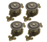 Boutons de placard en alliage de zinc finition noire pour tiroirs de commode - Poignées de style vintage 74 mm (4 bronzes)