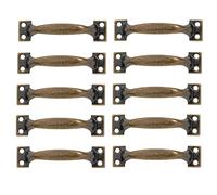 Boutons De Porte 10 Pièces Arc Antique Porte À L'Ancienne Porte En Bois Peinte Poignée De Porte De Tiroir, 4 Pouces, Vert Bronze