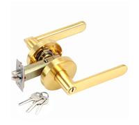 Boutons de porte de passage - Serrure de poignée de porte en nickel brossé | Boutons de porte d'intérieur dorés modernes | Pièces de rechange résistantes aux rayures pour maison, sociétés