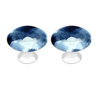 Boutons De Porte Décoratifs Texture Bleue Poignées De Tiroirs Poignées De Tirage Pour Armoires Armoires Table De Chevet Bibliothèque 2 PCS