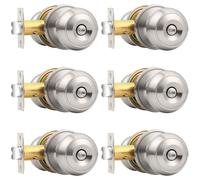 Boutons de porte d'int rieur de confidentialit Probrico, poign es de lit et de salle de bain, serrures sans cl en nickel satin , lot de 6
