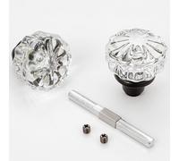 Boutons de porte en verre TopToo, boutons de porte d'int rieur de style ancien, boutons de porte en cristal vintage, boutons de porte mortaise