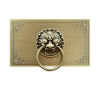 Boutons de porte, poignées de tirage en forme de coquillage en laiton, style chinois, anneau en laiton antique, pour armoires de cuisine, armoire, tiroir, décoration de meubles classiques, tête de