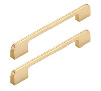 Boutons de Portes pour Placards Tiroir Or Entraxe 192mm, 2 pièces Poignée de Meuble Solide Aluminium | Finition en Anodisé Poignées en Arc Longueur totale: 110 - 1000 mm Poignées de Porte 192mm/7.6in
