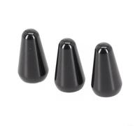Boutons de rechange en métal pour guitares LP et EPI offrant des options de filetage de 4 mm et 3 5 mm pour la compatibilité (3 pièces, noir)