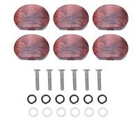 Boutons de réglage de guitare en matériau acrylique, têtes de machine, boutons, poignée avec virole et vis pour guitaristes débutants professionnels, guitares électriques (Agate brune ovale)