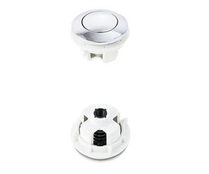 Boutons de réservoir de toilettes, Bouton poussoir rond simple for réservoir d'eau de toilette, remplacement for, couvercle en céramique, diamètre du trou 32-40 mm, bouton J18253